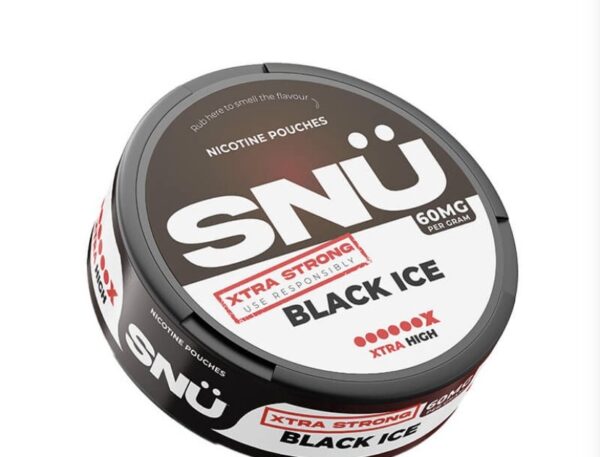 SNU Black Ice Nic Pouches by Bar Juice – 60mg