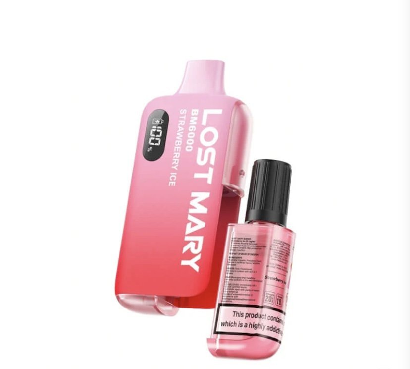 Lost Mary BM6000 Strawberry Ice Disposable Vape – 20mg