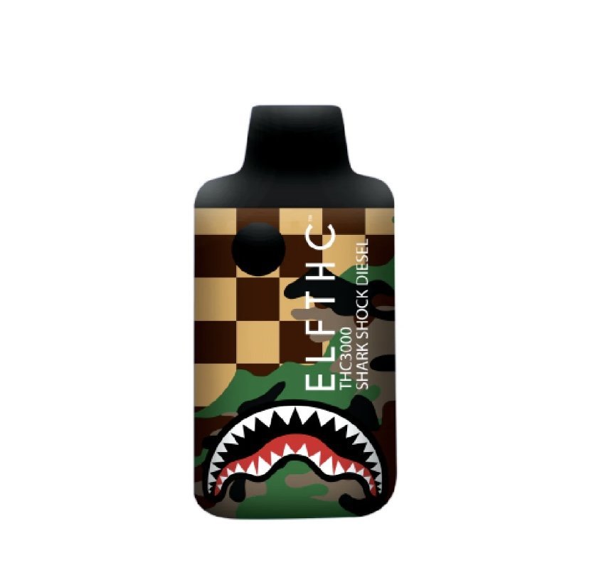 Shark Shock Diesel High Potency Blend Delta 8 + THC-P + THC-X 3g Disposable By ELF THC