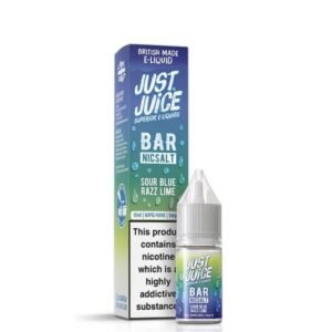 Just Juice Bar Range Sour Blue Razz Lime 10ml Nic Salt E-Liquid