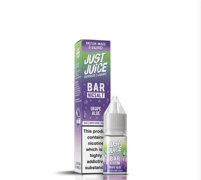 Just Juice Bar Range Grape Aloe 10ml Nic Salt E-Liquid