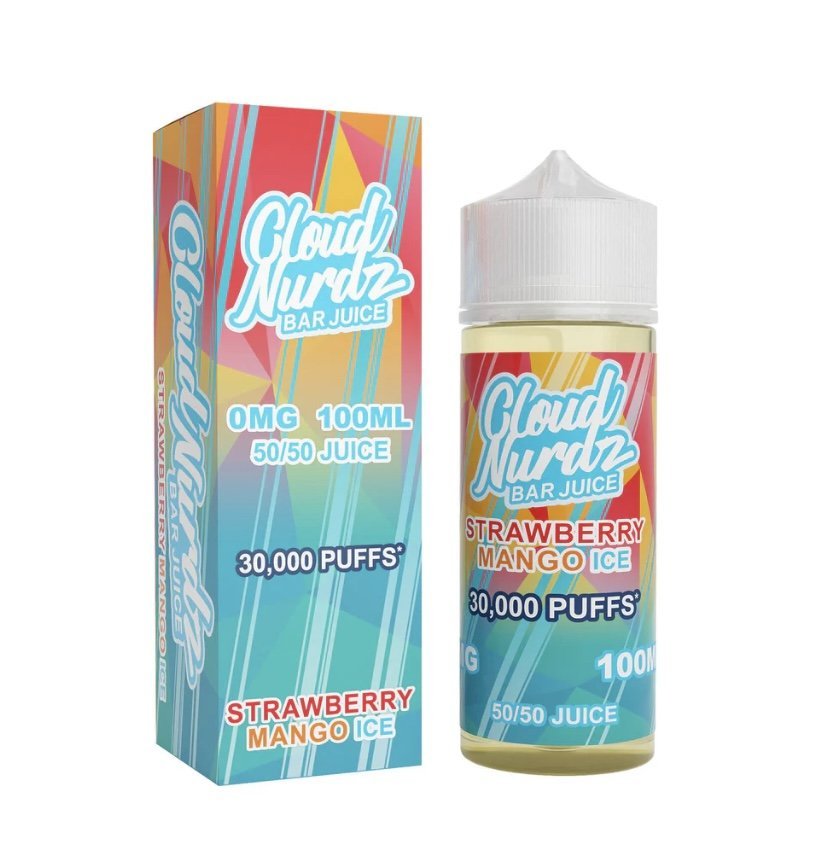 Cloud Nurdz Strawberry Mango Ice 100ml Shortfill