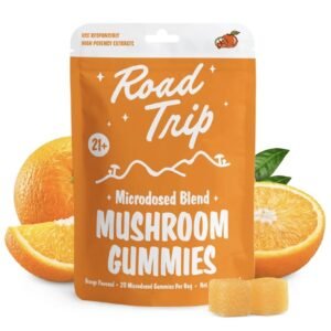 ROAD TRIP – MICRODOSED GUMMIES + FUNCTIONAL MUSHROOMS – ORANGE