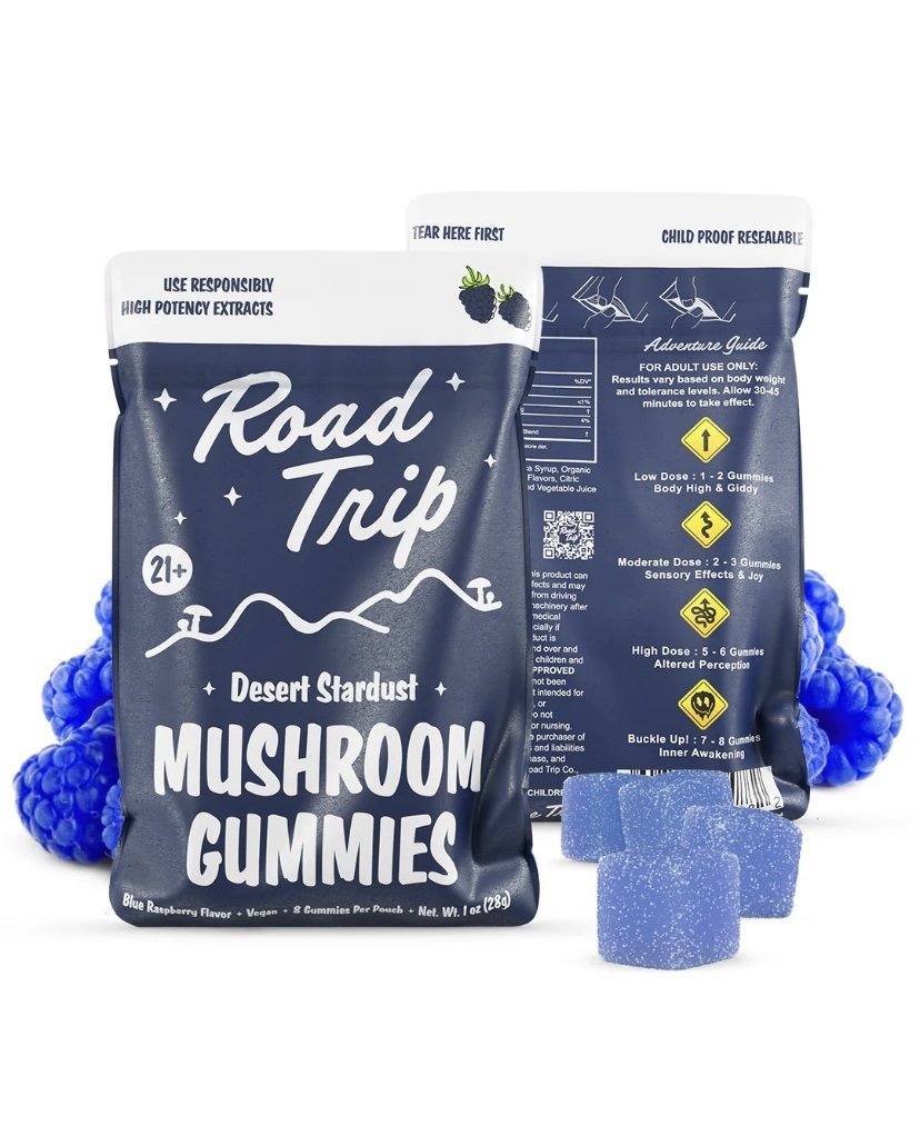 DESERT STARDUST MUSHROOM GUMMIES – BLUE RASPBERRY