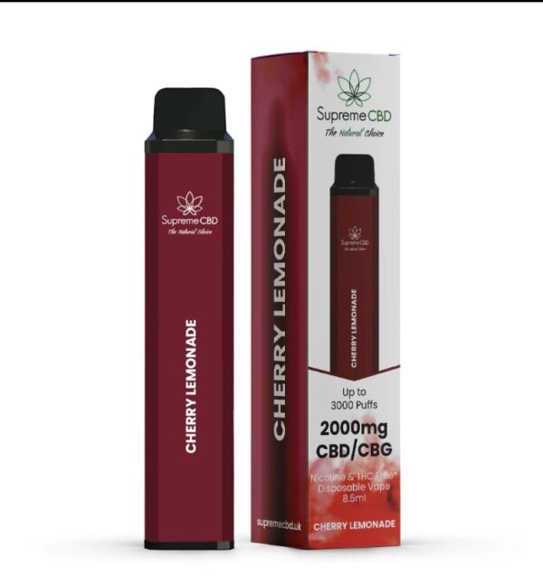 CBD Disposable Vape – Cherry Lemonade (2000mg)