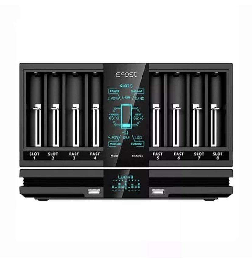 EFEST LUC V8 DOUBLE LCD SCREEN FAST CHARGER