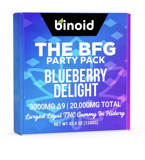 THE BFG PARTY PACK THC GUMMY – BLUEBERRY DELIGHT – 20,000MG – BINOID