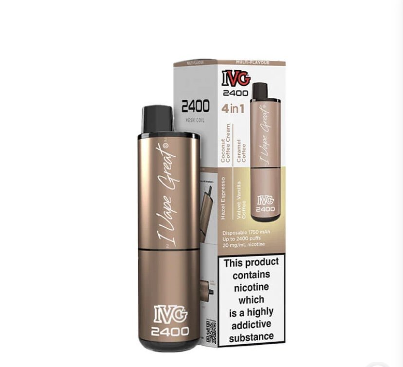 IVG 2400 Coffee Edition 4 In 1 20mg Disposable Vape