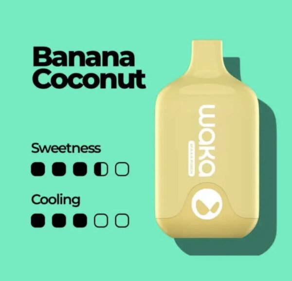 Waka Smash 6000 Puffs Disposable Vape Banana Coconut - Image 2